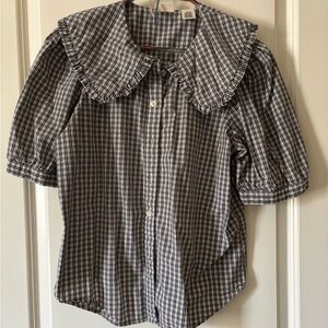Levi’s Black and White Checkered Blouse
